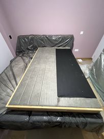 Табла за легло с рамка от естествено дърво