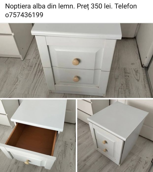 Mobilier din lemn vechi,comoda ,cuier hol și o noptiera