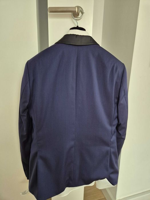 Sacou nunta Adina Buzatu bleumarin si camasa slim fit mire