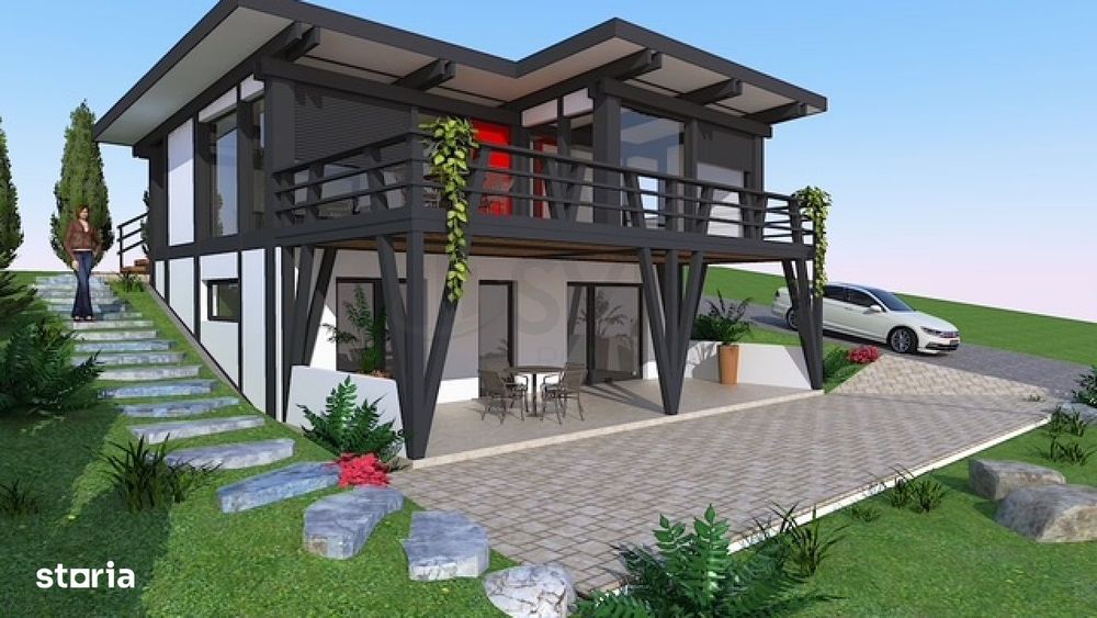 Vila 5 camere HUF Haus Balotesti vedere lac