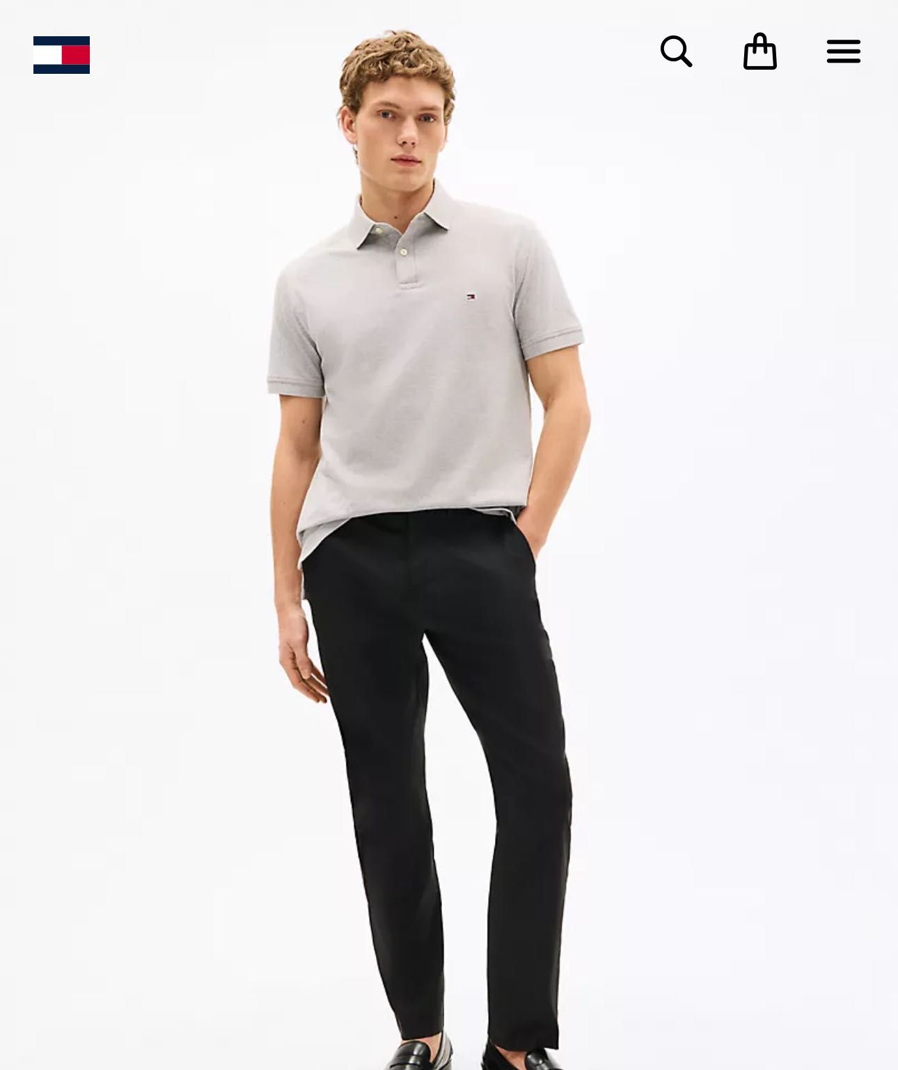 Поло Tommy Hilfiger, серое, размер XXXL, оригинал