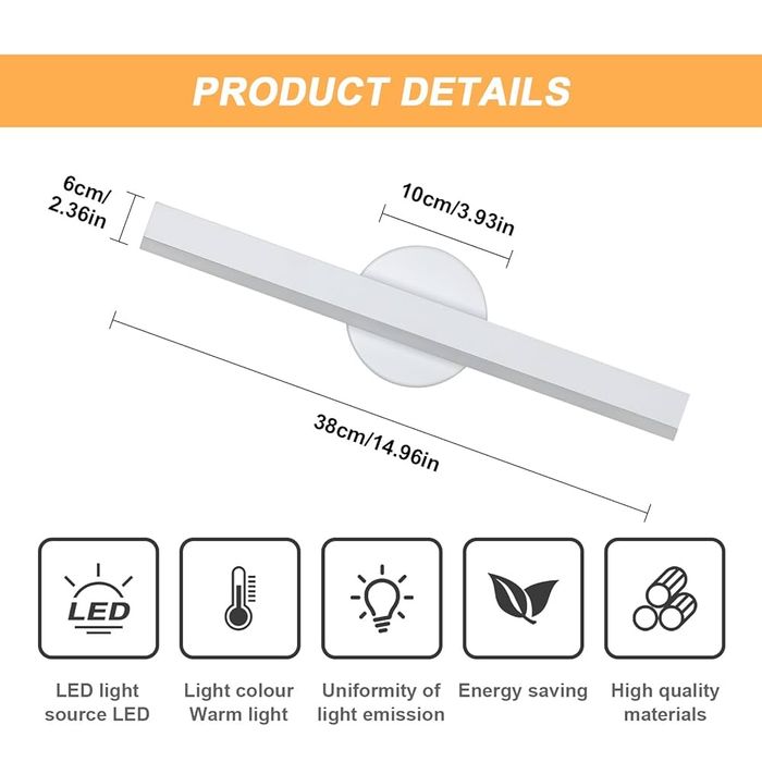 Aplica de Perete LED Modernă Reserve 12W, 3000K