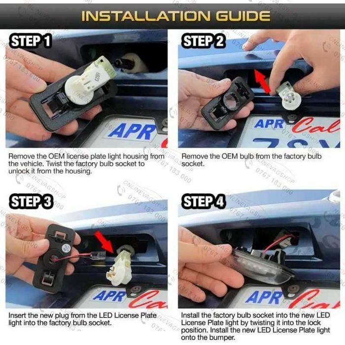Set Lampi Led numar Subaru Impreza,Forester,Legacy, WRX, Impreza Wagon