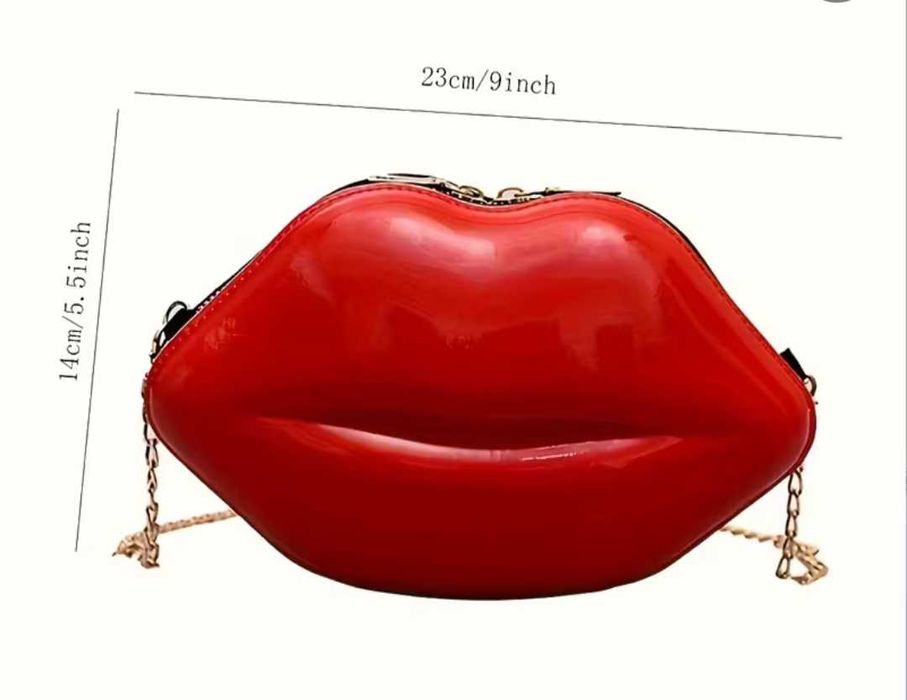 Нова лачена чанта червена и портмоне