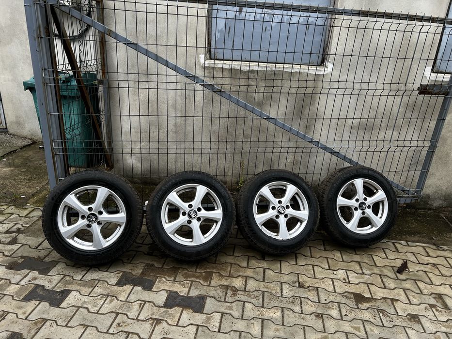 Jante aliaj 15” 5x112 + cauciucuri iarnă 195/65/R15