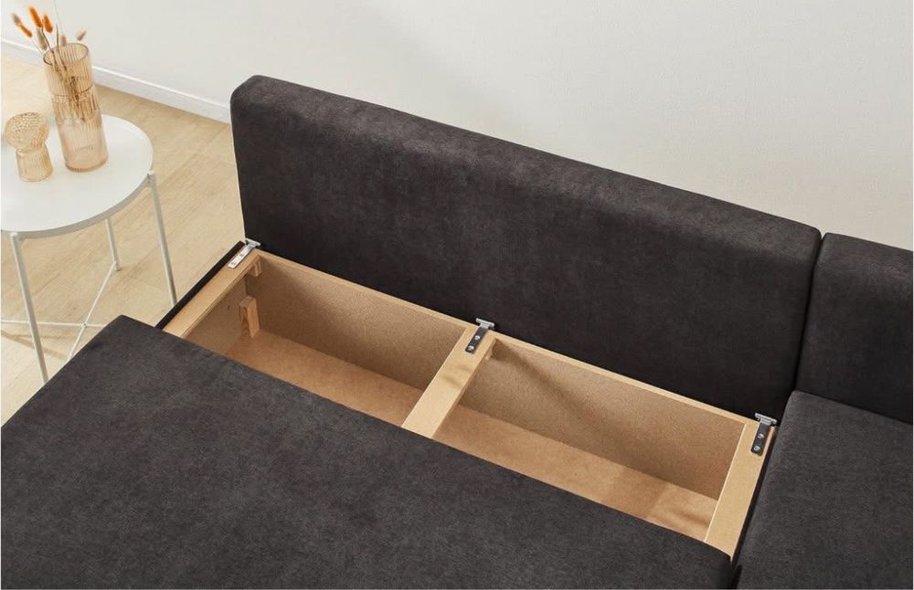 Coltar extensibil & reversibil cu lada de depozitare