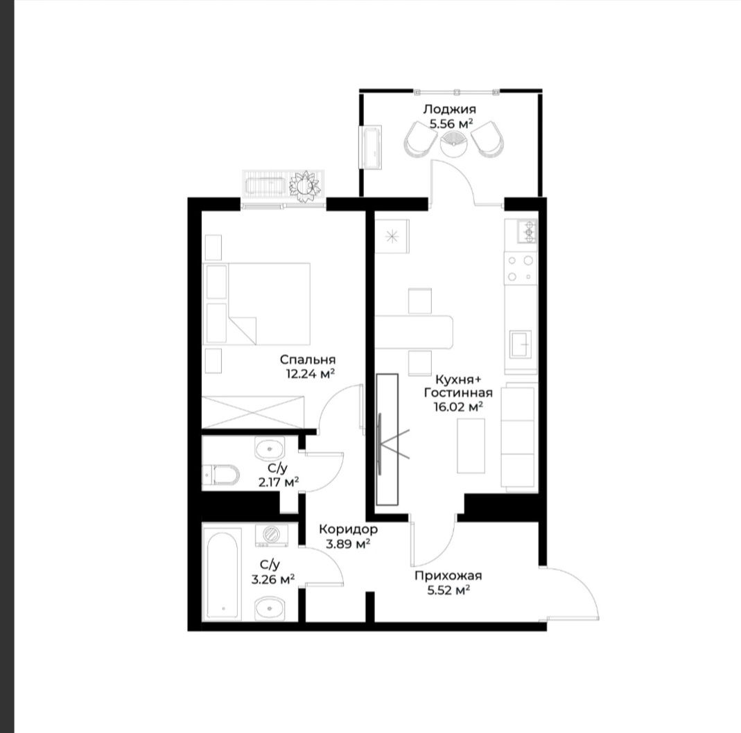 2 комн.евро Ассалом Джами Голден Хаус. Assalom Jomiy Golden House