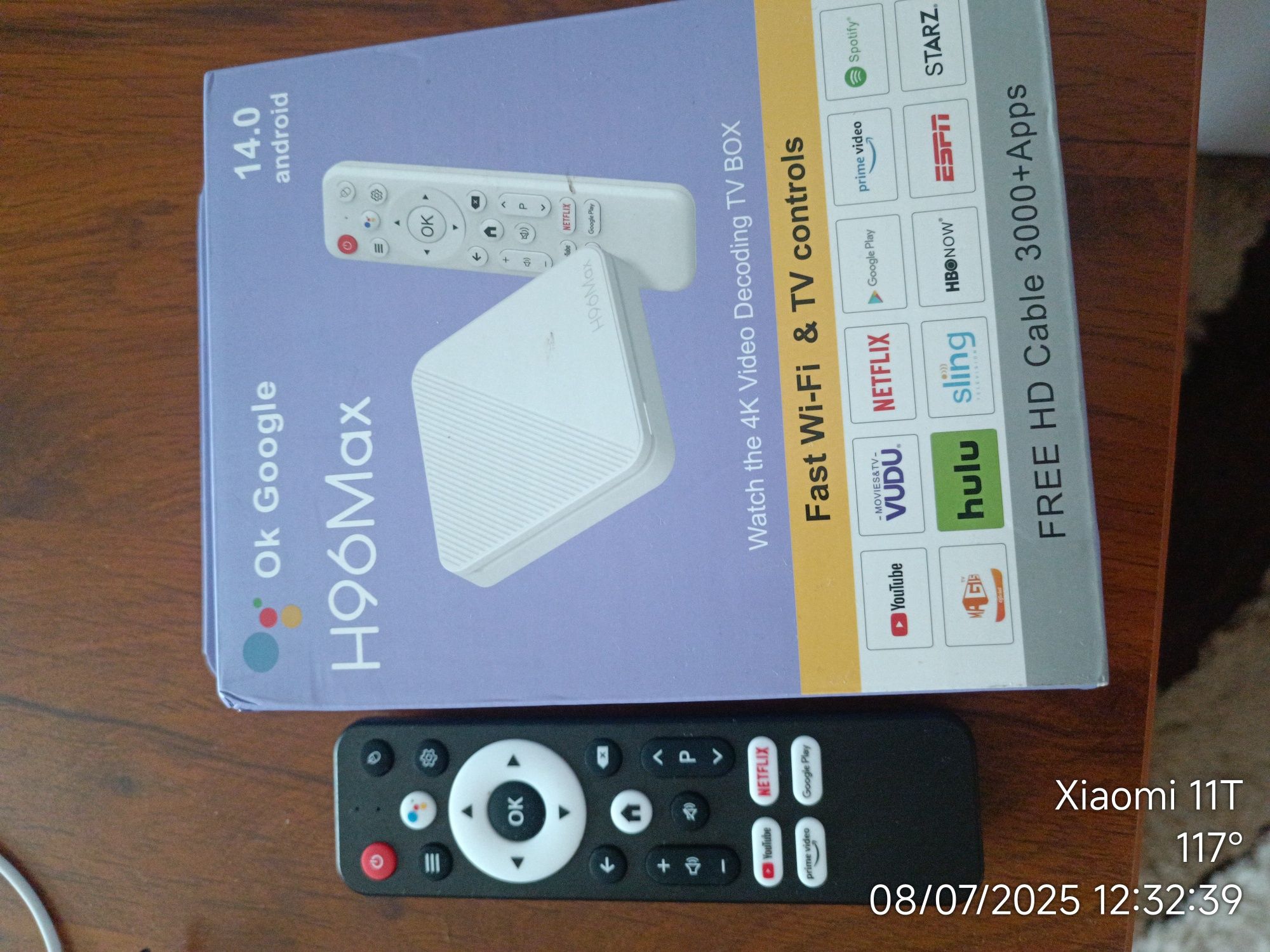 Tv box H 96 MAX с телевизия