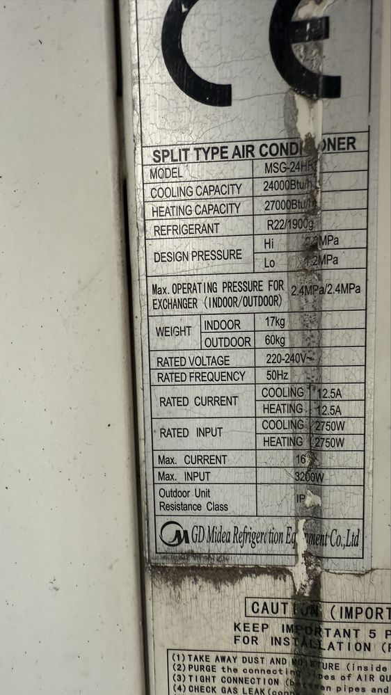 Инвенторен климатик Midea 24ka MGS-24RH