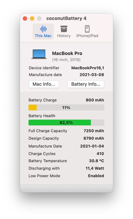 Macbook pro 2019 core i9 1tb/16