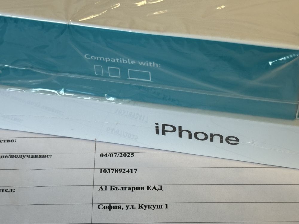 ***ЗАПЕЧАТАН 128GB iPhone 16 A1 Гаранция 2027 Black / Черен