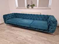 Canapea catifea Turcoaz Chesterfield