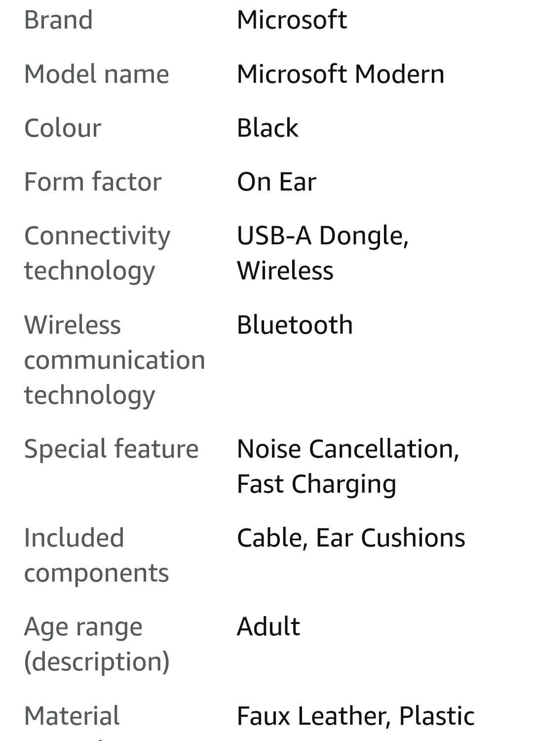 Microsoft modern wireless headset (8JR00004)