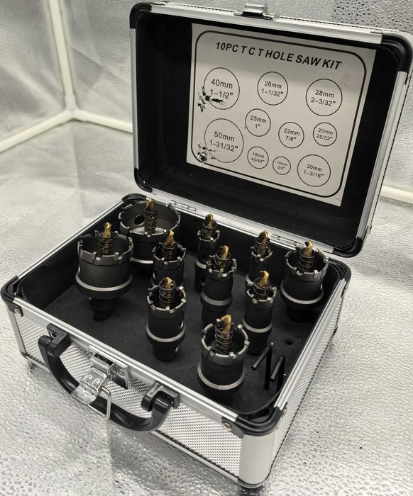 Set 10 carote metal 16-53mm, taiere precisa si rapida!