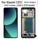 Display cu rama Xiaomi 13T, nou, sigilat, rama neagra