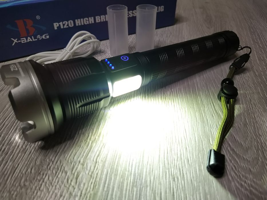 CREE XHP120  Lanterna PROFESIONALA, 100% metal cu led twelvecore + COB