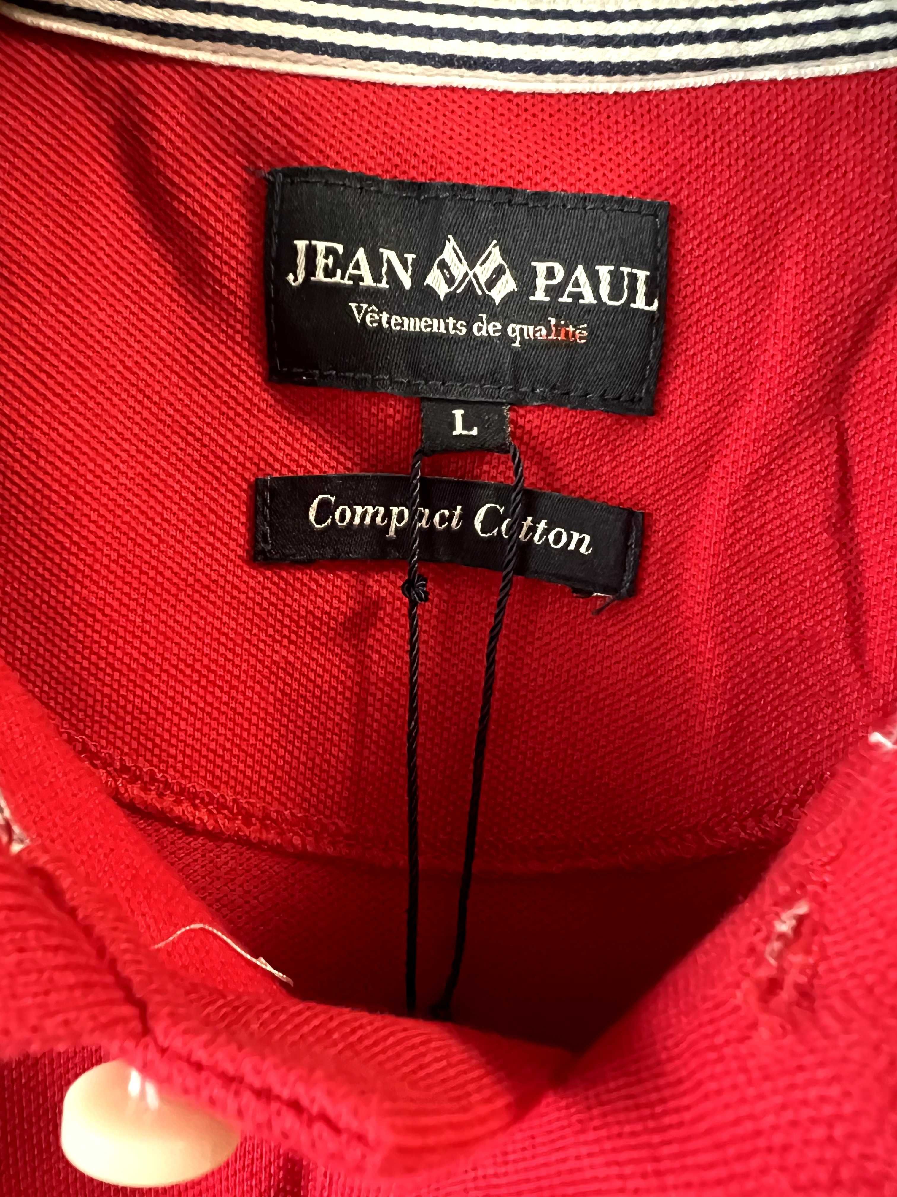 Чисто нова оригинална мъжка тениска JEAN PAUL - червен, размер L