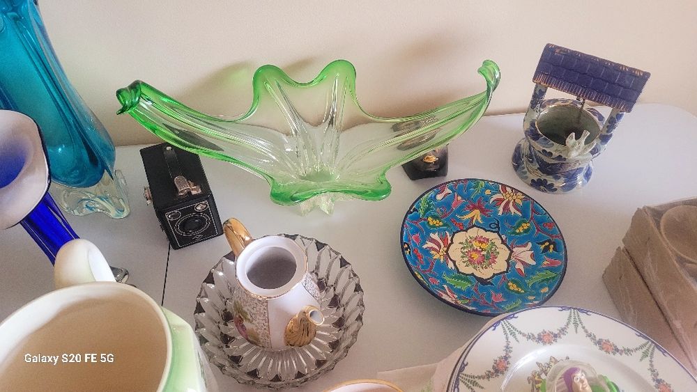 Кристална купа,фруктйера Murano Италия нова от 60 години