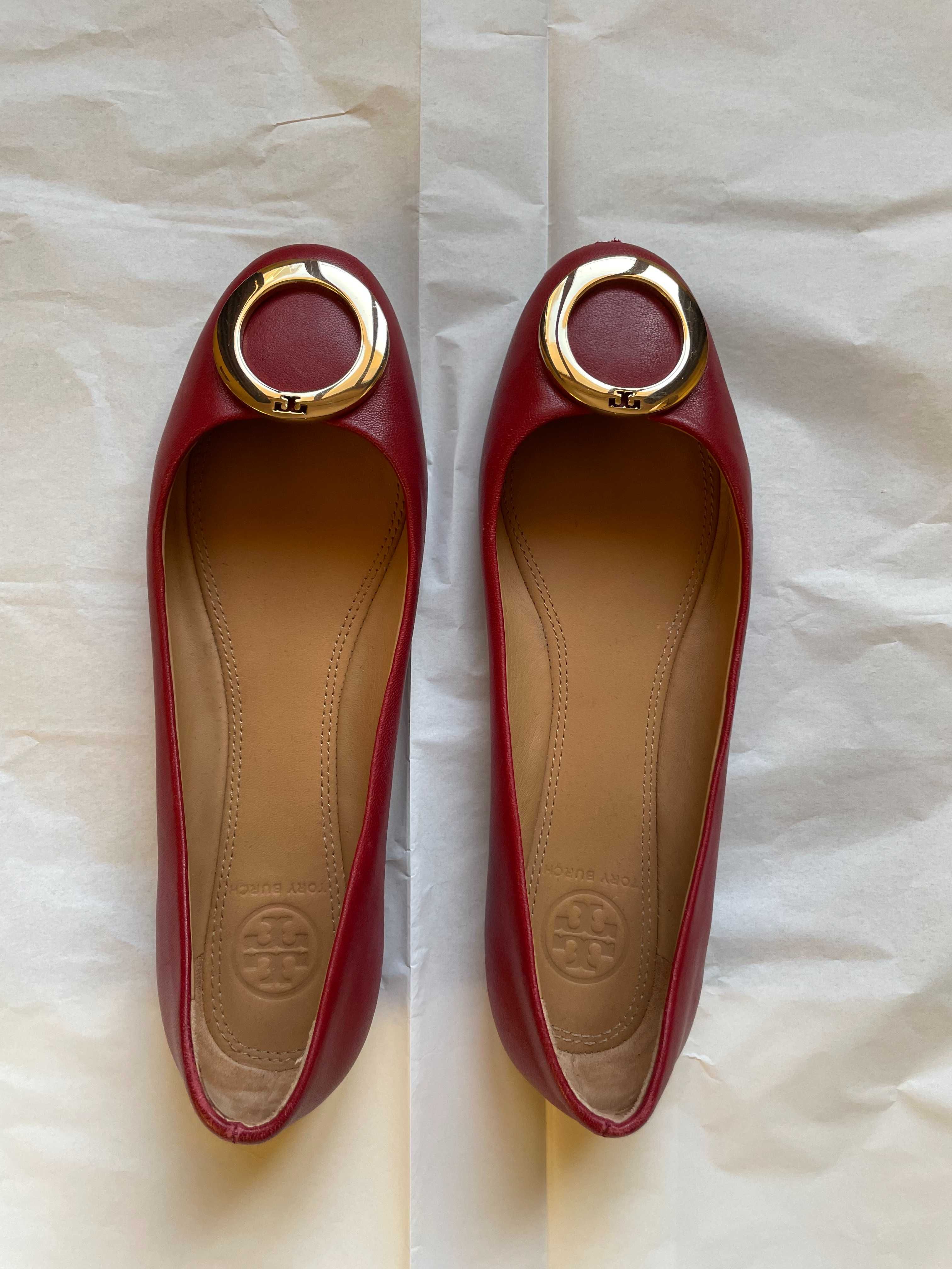 Оригинални червени балерини Tory Burch