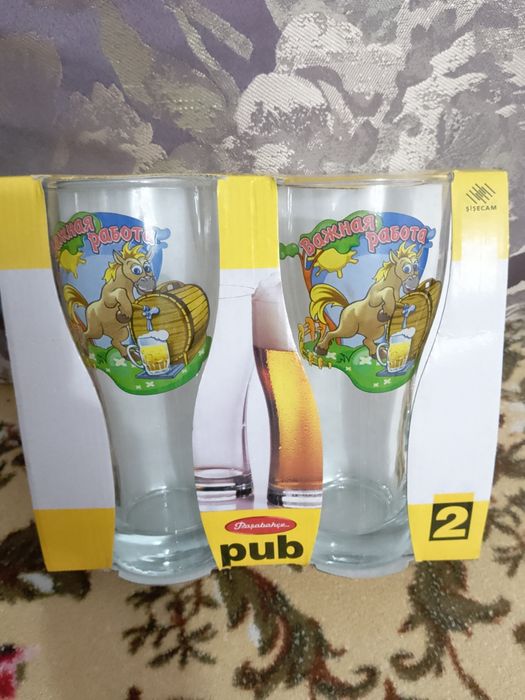 Новые стаканы стекло набор 2шт