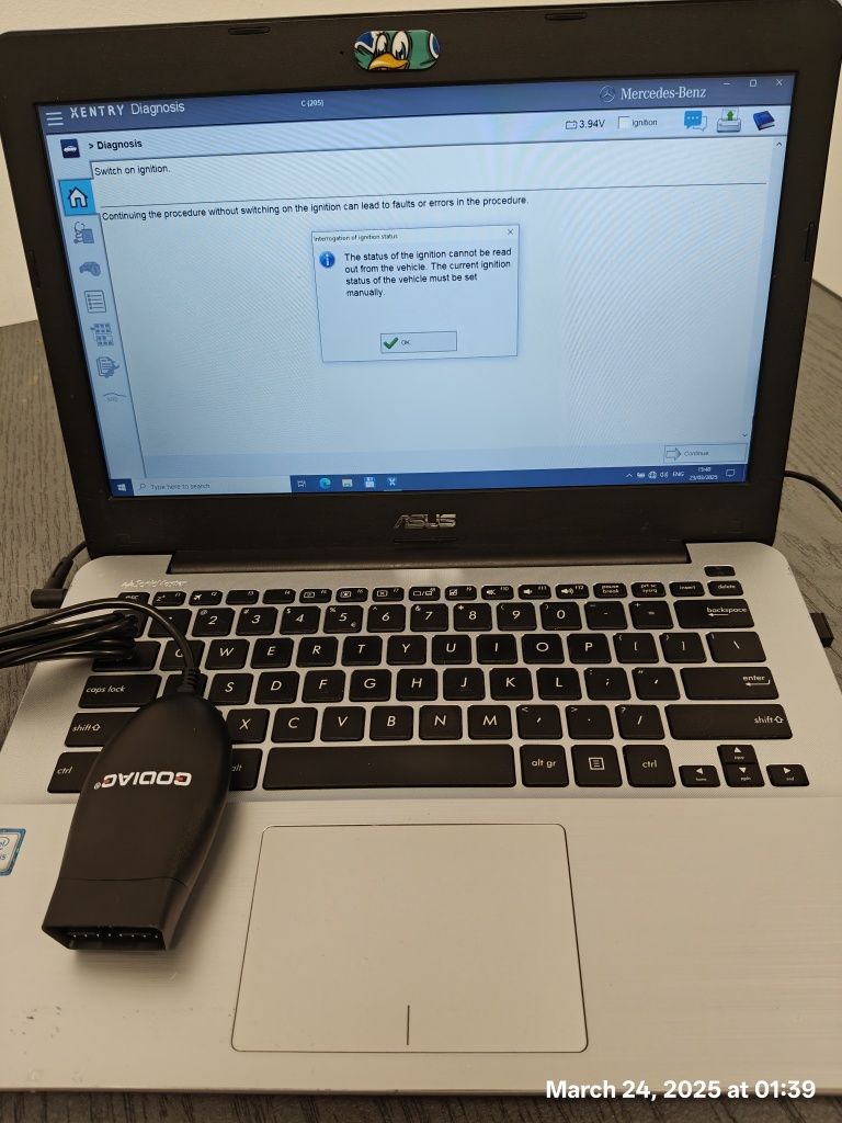 Laptop Asus diagnoza auto Odis Can Clip Xentry Delphi