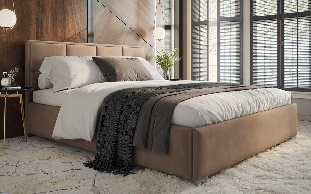 Спалня тапицирана 160/200 БЕЗ МАТРАК И ПОДМАТРАЧНА РАМКА