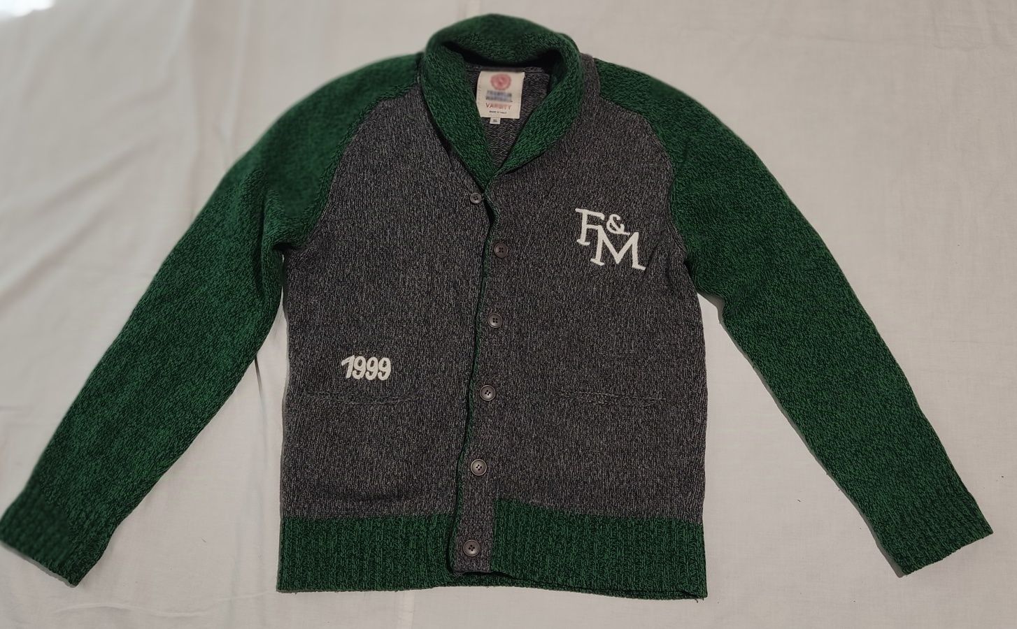 Geaca cardigan Franklin & Marshall Varsity mărime XL bărbat pulover