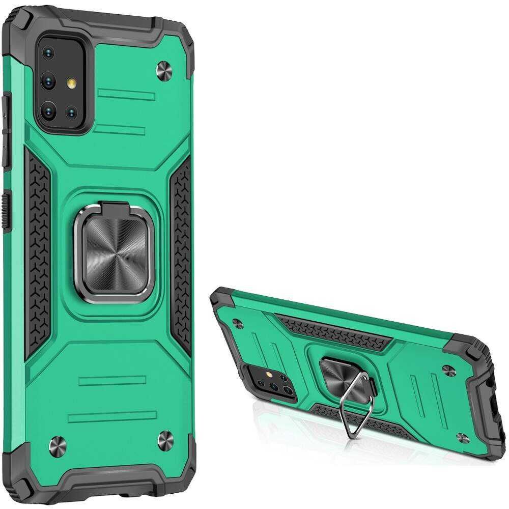 Husa Samsung Galaxy A51 - Hybrid Armor Style Ring Dark Green CUBZ