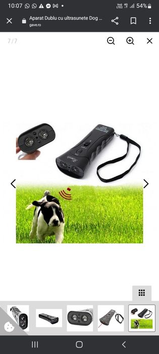 Aparat cu ultrasunete ,laser si lanterna pentru a indeparta ciini