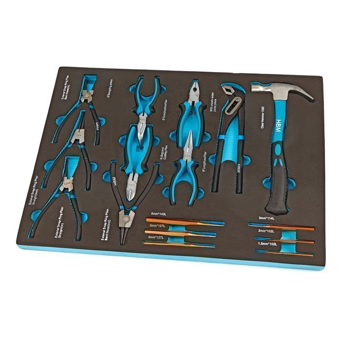 Modul burete organizator dulap de scule, clesti, dornuri si ciocan, 16