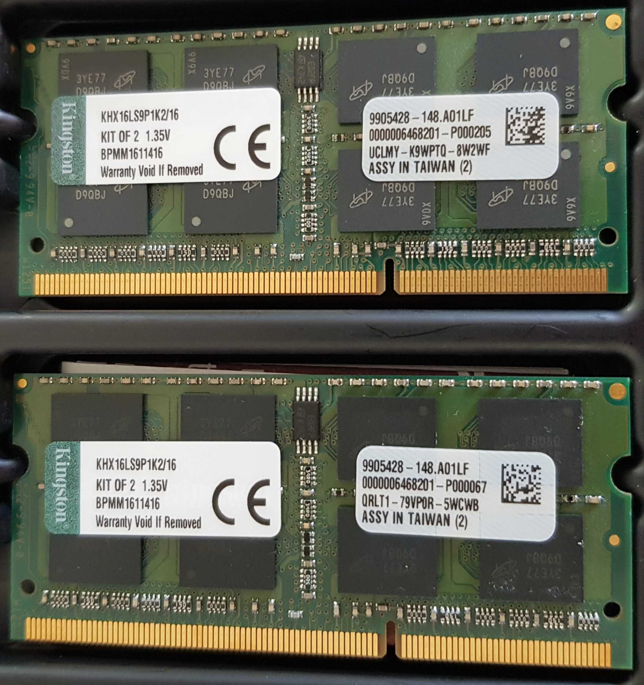 Kit 16GB (2 x 8GB) DDR3L SODIMM 1600MHz CL9 1.35V Kingston HyperX PnP