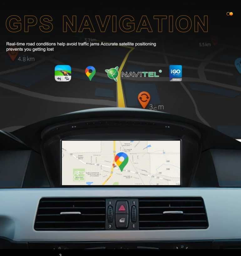 Navigatie BMW  E60 CIC, Android 13, 4GB,  Carplay & Android auto