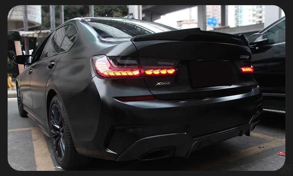 Set Stopuri LED BMW Seria 3 G20 2018+, Model GTS OLED, Fumuriu Smoked