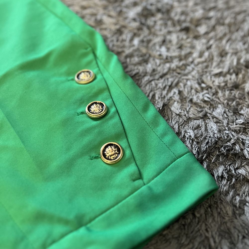 Pantaloni eleganți dama Zara, culoare verde Jad, marimea 34/XS