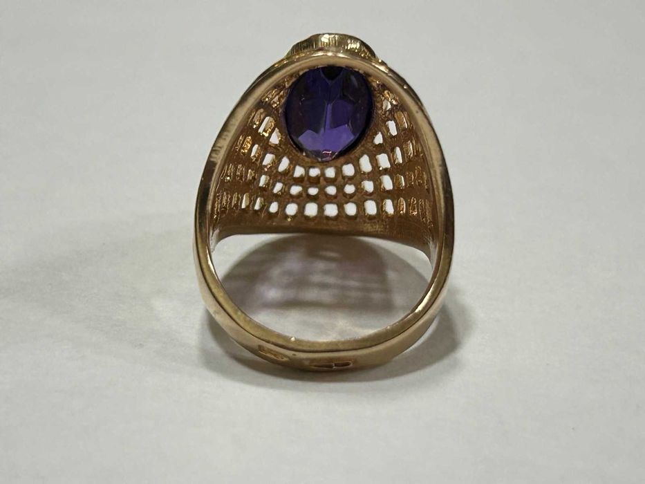 Златен пръстен 14 К 583 /7.61 гр./ Корунд /СССР от 1958