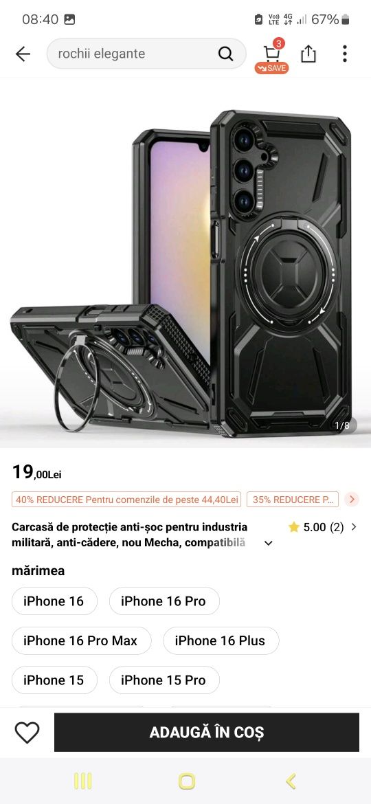Vând folii și husa motorola edge 50