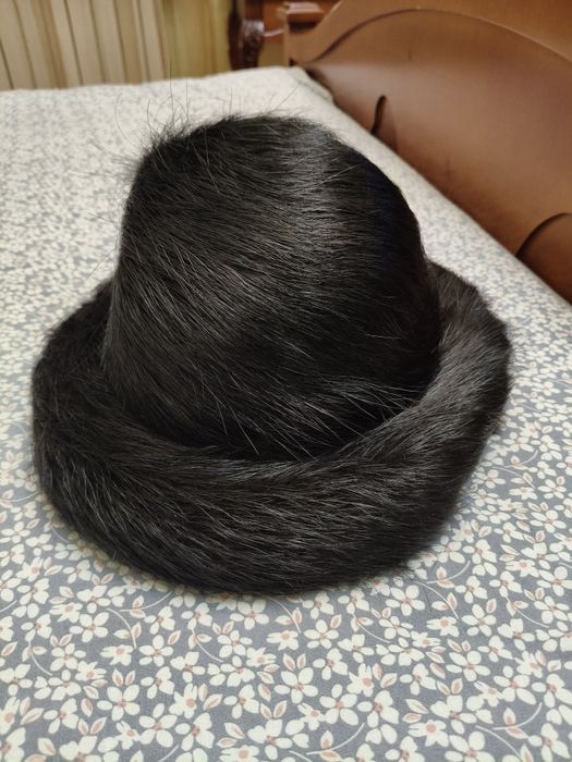 Pălărie blana naturala nutrie noua maro inchis