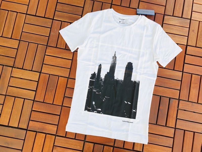 ПРОМО Calvin Klein -XL -Оригинална мъжка бяла тениска
