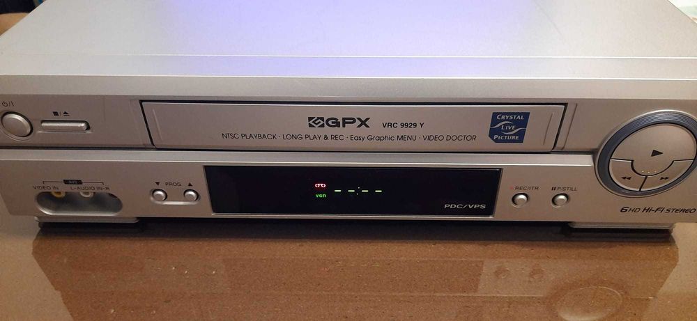 video recorder vhs GPX stereo hi-fi, 6 head
