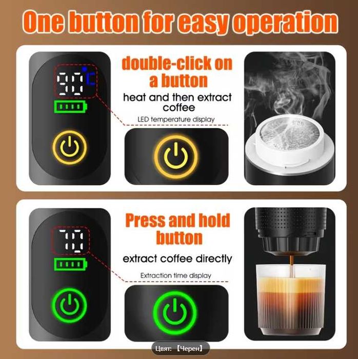 Преносим кафеаппарат с дисплей