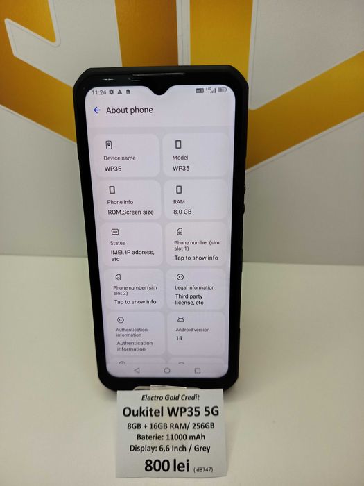 Oukitel WP35 5G 8GB + 16GB RAM/256GB/Baterie: 11000mAh/Grey ID8747