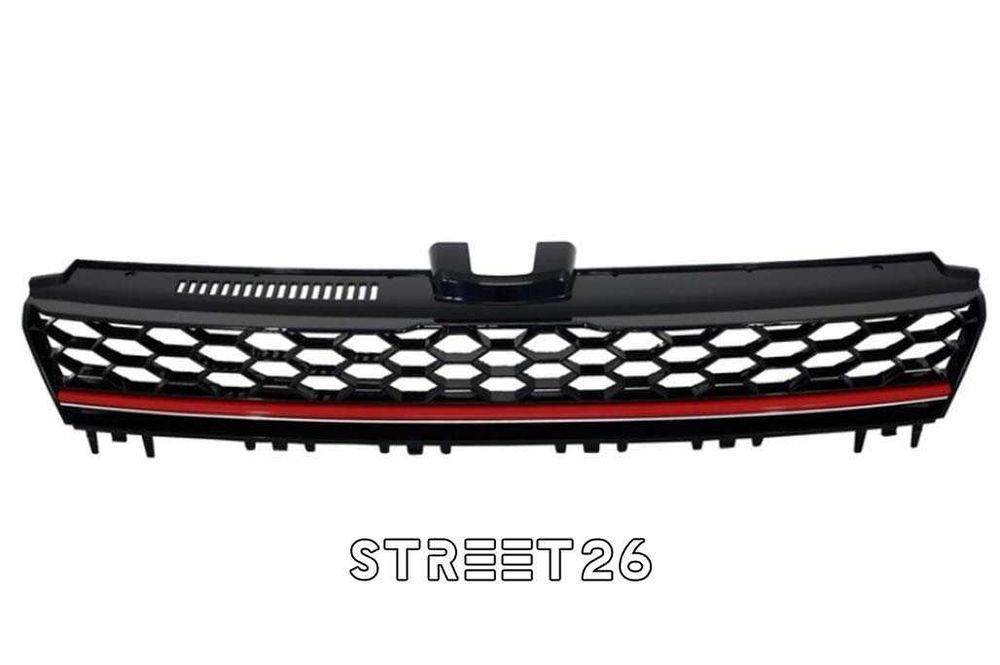 Grila Centrala fara emblema VW Golf 7 VII (2012-2017) GTI Design Rosu
