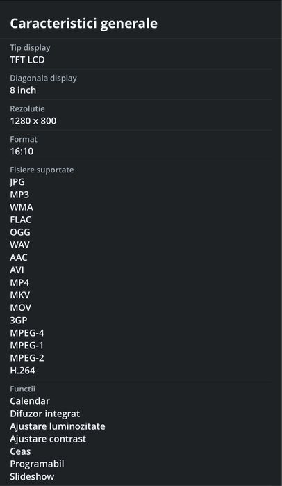 Rama foto digitala BRAUN DigiFrame Slim 8