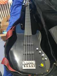 FENDER SQUIER Deluxe Jazz Bass V Active 5-String Black+IBANEZ IBZ10B-V