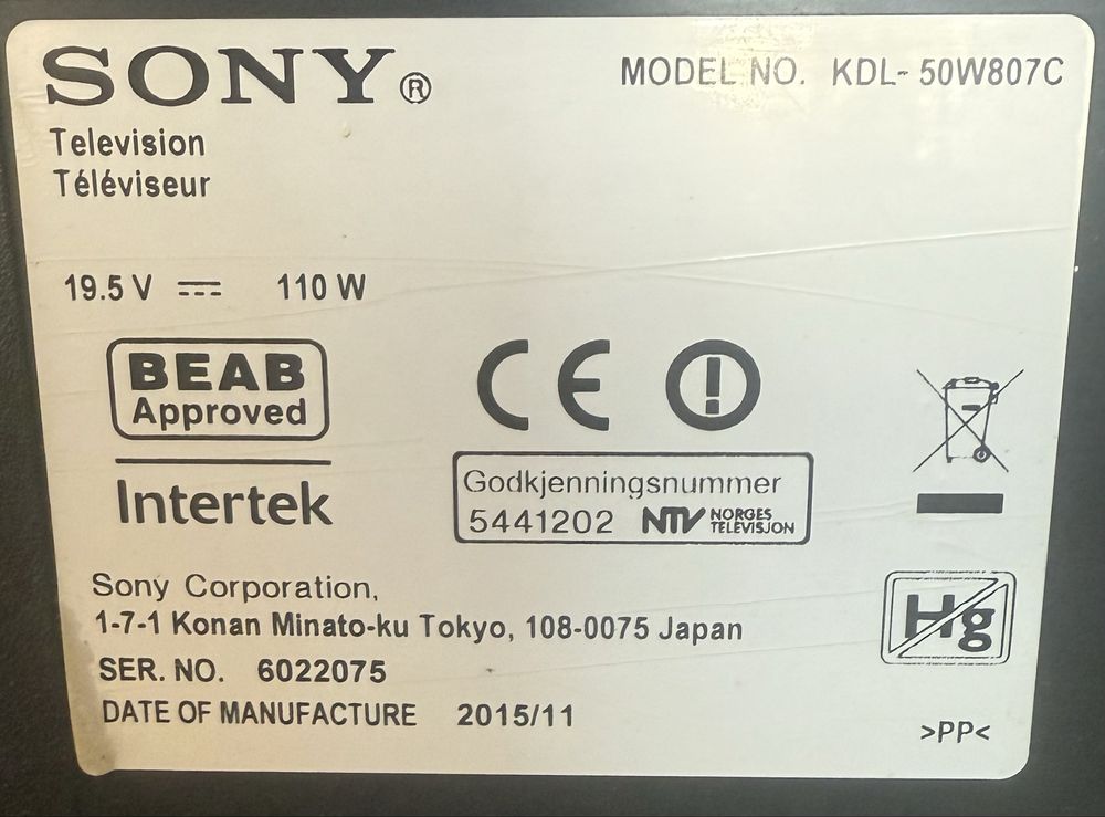 SONY Bravia   KDL