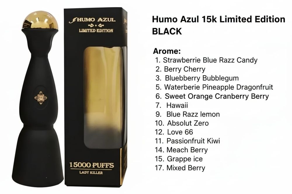 Humo Azul Limited Edition original 100% Gold / Black / Silver