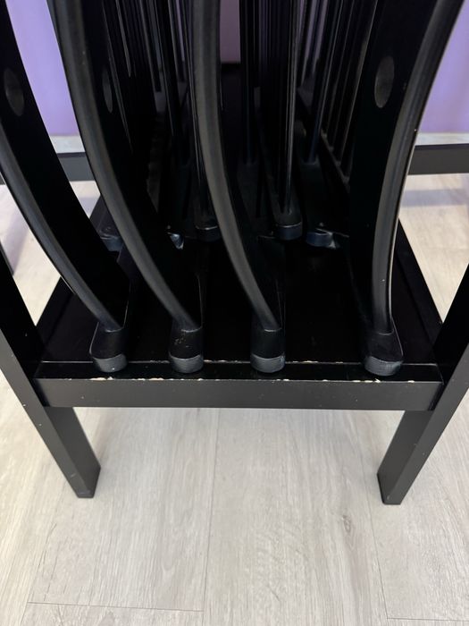 Masa plianta neagra cu scaune