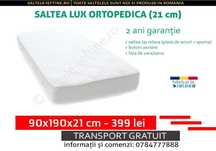 Saltea 90x190 Lux Ortopedica cu livrare gratuita (+alte 33 dimensiuni)
