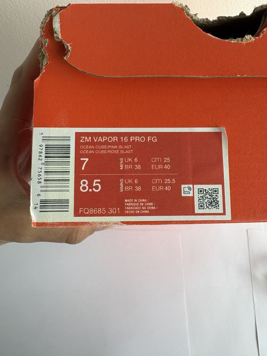 Nike Mercurial Zoom Vapor 16 Pro FG - Сив футболни калеври