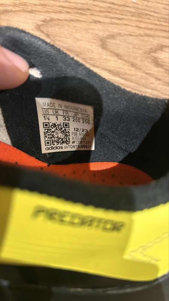 Стоножки adidas predator 33 номер